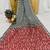 Black Color Floral Printed Pallu With Sequince & Mirror Work & Thread Embroidered Lace Border Silk Blend Saree