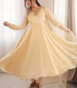 Mirror Work Fully Flaired Anarkali Gown Suit Set 
