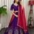 Purple Embroidery and sequins Roman silk blend Lahenga choli Set