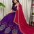 Purple Embroidery and sequins Roman silk blend Lahenga choli Set