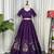 Purple Embroidery and sequins Roman silk blend Lahenga choli Set