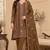Coffee rangoli crush embroidered suit set with dupatta