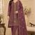 Mauve rangoli crush embroidered suit set with dupatta