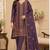 Purple rangoli crush embroidered suit set with dupatta
