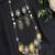 Dual Tone Floral Statement Necklace Set, Handmade Pearl Necklace Earrings, Artisan Boho Jewelry