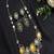 Dual Tone Floral Statement Necklace Set, Handmade Pearl Necklace Earrings, Artisan Boho Jewelry