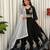 Black Embroidery sequin and foil mirar Roman Silk_blend Lahenga Choli set