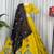 Yellow Embroidery sequin Roman silk blend Lahenga Choli Set 