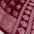 maroon color mirror work border with handcrafted red tassels (latkan) and ajarakh print gajji silk blend saree
