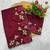 maroon color multi color thread work on border with cutwork silk blend saree