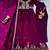 wine color designer embroidery work vichitra silk blend gown set