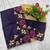 purple color multi color thread work on border with cutwork silk blend saree