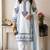 white color designer embroidery work rayon kurti palazzo set