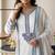 white color designer embroidery work rayon kurti palazzo set