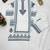 white color designer embroidery work rayon kurti palazzo set