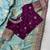 Dark sky blue silk blend woven saree with zari woven