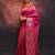 Pink silk blend woven saree with banarasi silk