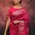 Pink silk blend woven saree with banarasi silk