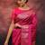 Pink silk blend woven saree with banarasi silk