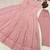 peach faux georgette readymade anarkali suit with embroidery & cut work