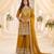 mustard chinon readymade suit with embroidery & sequence work