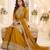 mustard chinon readymade suit with embroidery & sequence work