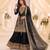 black chinon readymade suit with embroidery & sequence work