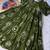 green silk blend  readymade kurti with printed work