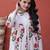 white silk blend  readymade kurti set with printed work