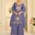 lavender silk blend  readymade suit with real mirror & sequence work