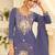lavender silk blend  readymade suit with real mirror & sequence work