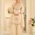 white silk blend  readymade suit with real mirror & sequence work