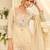 white silk blend  readymade suit with real mirror & sequence work