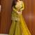 mustard chinon readymade suit with embroidery & sequence work