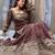 brown chinon readymade suit with embroidery & sequence work