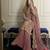 pink georgette readymade suit with embroidery & sequence work