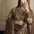 brown georgette readymade suit with embroidery & sequence work
