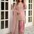 pink silk blend  readymade suit with embroidery & sequence work