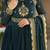 navy faux georgette readymade anarkali suit with zari thread & embroidery work