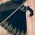navy faux georgette readymade anarkali suit with zari thread & embroidery work