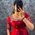 Maroon silk Blend  party wear anarkali gown with zari embroidery