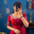 Maroon silk Blend  party wear anarkali gown with zari embroidery