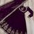 purple faux georgette readymade anarkali suit with zari thread & embroidery work