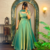Pista green silk Blend party wear anarkali gown with zari embroidery