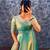 Pista green silk Blend party wear anarkali gown with zari embroidery