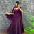 Wine silk Blend  party wear anarkali gown with zari embroidery