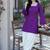 purple silk blend  readymade suit with bandhej printed work