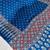 Blue Colour Mirror-work Border And Red Pallu Finished With Red Tassels (Latkan) With Ajarakh Print Gajji Silk Saree