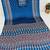 Blue Colour Mirror-work Border And Red Pallu Finished With Red Tassels (Latkan) With Ajarakh Print Gajji Silk Saree