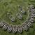 purple rhodium-plated agate stone necklace set with earrings & maang tikka